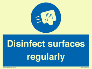 Disinfect surfaces regularly